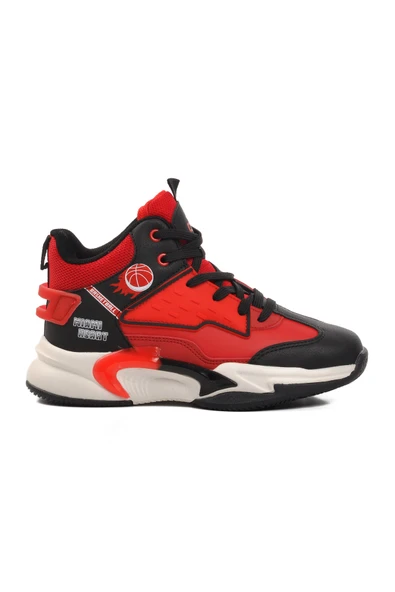 Ayakmod Kırmızı Unisex Çocuk Basketbol Ayakkabısı London-25K F