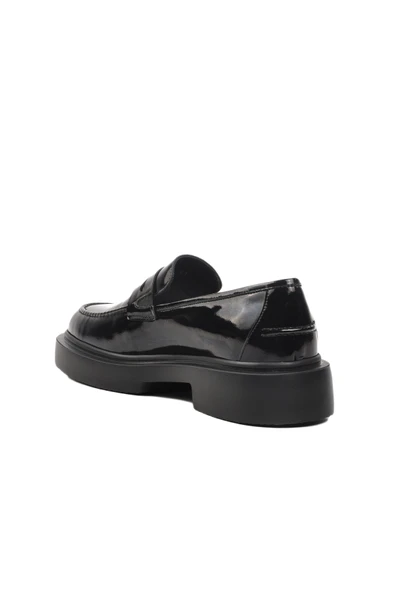Ayakmod Siyah Rugan Hakiki Deri Erkek Loafer Ayakkabı Premium 1018 M - 4