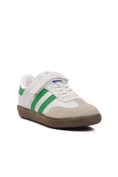 Ayakmod Beyaz-Yeşil  Çocuk Spor Ayakkabı Samba F - Resim 3