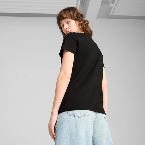 Puma 685081 01 Graphıcs Floral Cat Logo Tee Kadın T-shirt - Resim 2