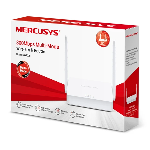 Mercusys MW302R 300 Mbps Wifi-N Router Access Point - 3