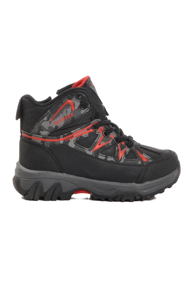 Ayakmod Siyah Kamuflaj Çocuk Outdoor Bot 2301 F