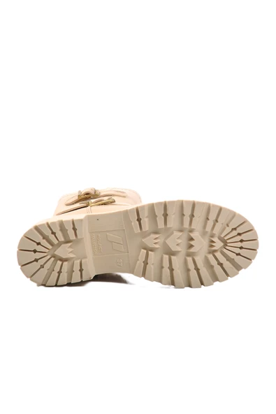 Ayakmod Bej Fermuarlı Kadın Bot 23010 Z - 5