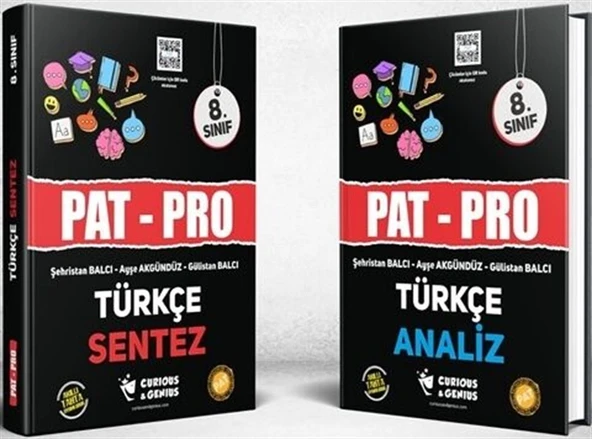 Curious&Genius 8.Sınıf Pat-Pro Türkçe Analiz – Sentez set 2 kitap