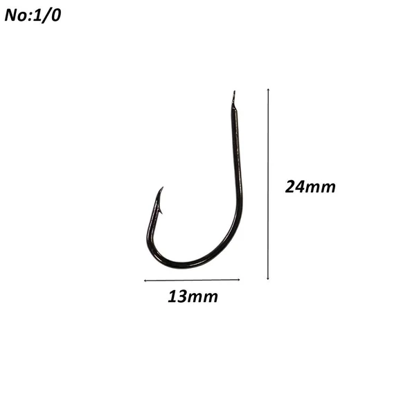 Powerex 530 model 1/0 Black Nickel Kutu Balık İğne 100 Adet - Balık İğnesi 100'lü Kutu - 2
