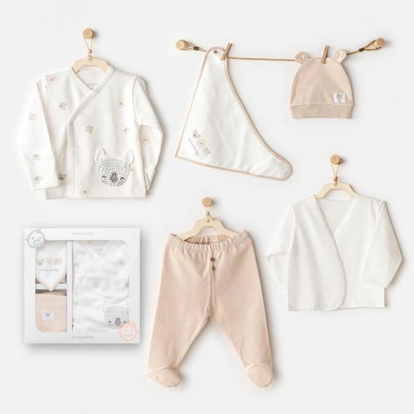 Nessiworld Andywawa AC25850 Happy Animals 5'Li Hastane Çıkışı Ekru ürün görseli 1