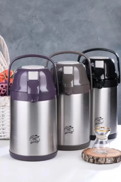 Cooker Pompalı Çelik Termos 2.5 Lt Tekli CKR2007