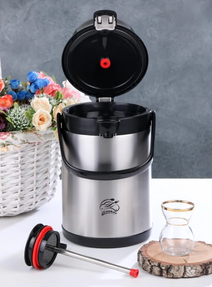 Cooker Pompalı Çelik Termos 2.5 Lt Tekli CKR2007 - 2