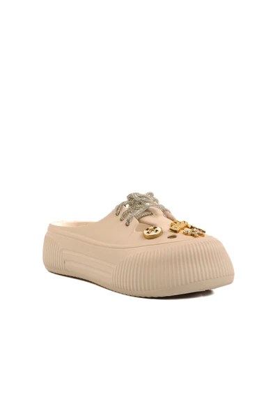 Ayakmod Ekru Sabo Kadın Terlik 3404 Z - 3