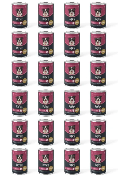 Reflex Plus Kuzu ve Tatlı Patates Et Parçacıklı Soslu Köpek Konservesi 400 Gr*24 Adet