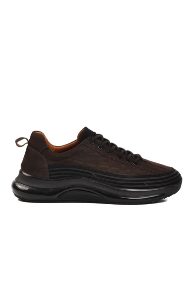 Ayakmod Kahve Nubuk Hakiki Deri Erkek Sneaker 1004 M