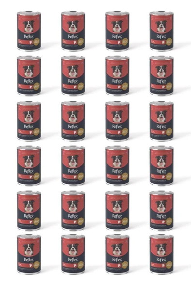 Reflex Plus Jöle İçinde Et Parçacıklı Kuzu Etli Yetişkin Köpek Maması 400 Gr*24 Adet
