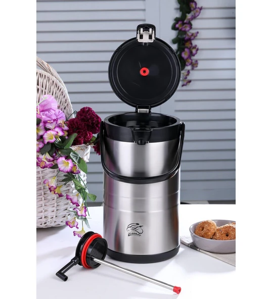 Cooker Pompalı Çelik Termos 3.5 Lt Tekli CKR2008 - 3
