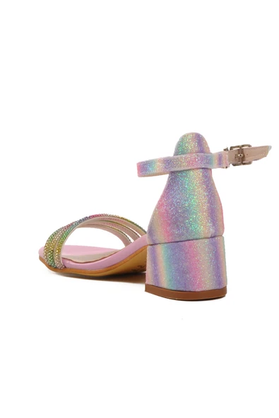 Ayakmod Pembe Taş İşlemeli Kız Çocuk Sandalet 253 RY 6504 P - Resim 4
