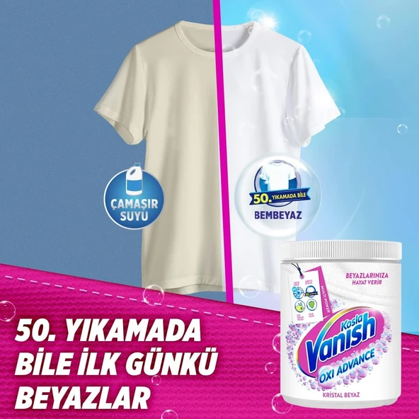 Vanish Kosla Multipower Beyazlar için Leke Çıkarıcı ve Çamaşır Deterjanı Güçlendirici Toz 400 gr - 2