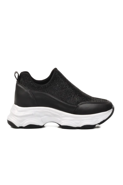 Ayakmod Siyah Taşlı Kadın Sneaker 6080 Z