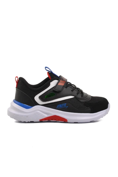 Pepino Siyah-Kırmızı-Saks Tekstil Çocuk Spor Ayakkabı 1543 F