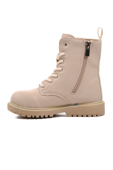 Pepino Krem Bağcıklı Fermuarlı Kız Çocuk Bot 1527 P - 2