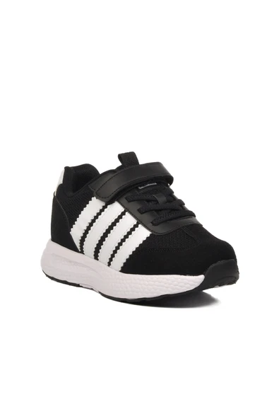 Pepino Siyah Beyaz Cırtlı Erkek Çocuk Spor Ayakkabı 1876 F - Resim 3