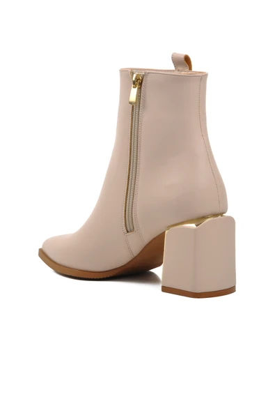 Ayakmod Bej İçi Polarlı Kadın Topuklu Bot 248027 Z - 4