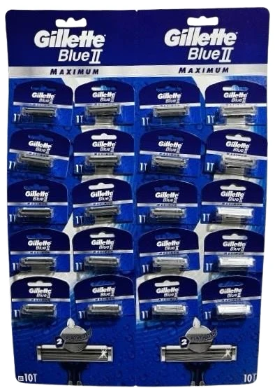 Gillette Blue 2 Maximum Tıraş Bıçağı 20'li Kartela