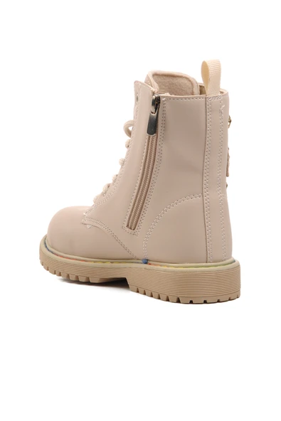 Pepino Krem Bağcıklı Fermuarlı Kız Çocuk Bot 1527 P - 4