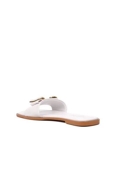 Ayakmod Beyaz  Kadın Terlik 422224 Z - 4