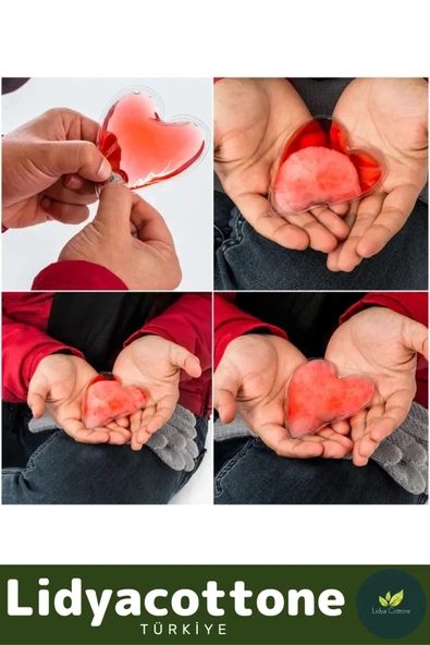 Premium Kalp Şeklinde El Isıtıcısı Kış Kayak Soğuk Sihirli Jel Torba Kalpli Cep Sobası 2'li Set - 2