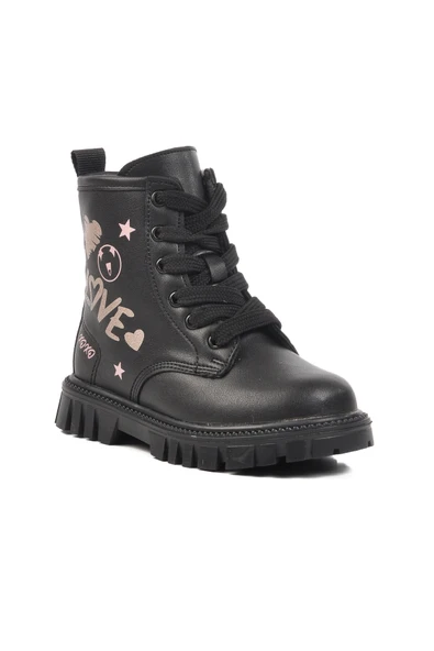 Pepino Siyah-Pudra İçi Polarlı Kız Çocuk Bot 1791 P - 3