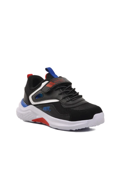Pepino Siyah-Kırmızı-Saks Tekstil Çocuk Spor Ayakkabı 1543 F - 3