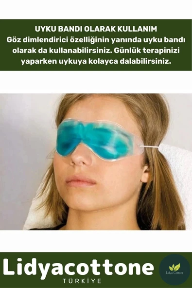 Premium Soğuk Sıcak Uygulama Göz Terapi Bandı Işık Önleyici Göz Dinlendirme Jel Uyku Bandı - 2