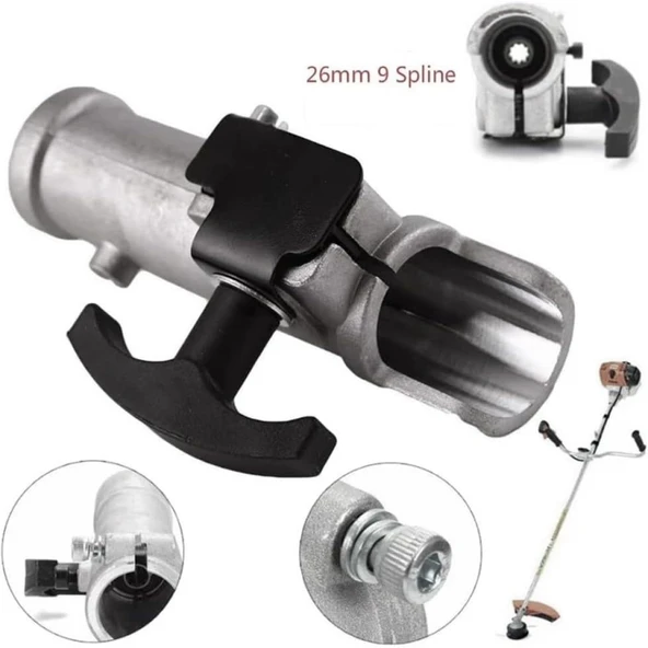 Motorlu Tırpan Boru Bağlantısı Kelepçeli 26 mm 9x9 Dişli ürün görseli