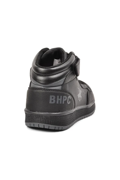 Beverly Hills Polo Club Siyah Cırtlı Unisex Çocuk Bilek Boy Sneaker PO-10302-1 - 4