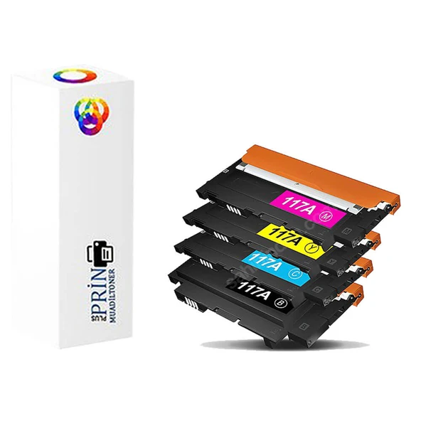 Hp Color Laser Mfp 179FNW Yazıcı Uyumlu Chipli 4renk Muadil Toner 117A 1100 Syf ürün görseli