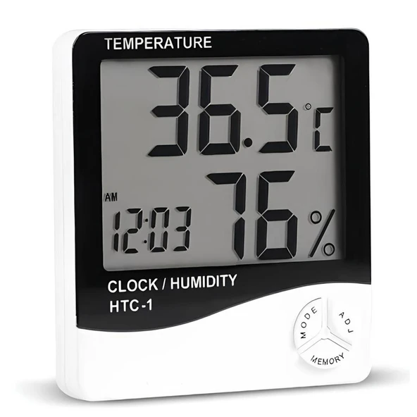 Termometre Isı Nem Ölçer Bebek Odası Oda Sıcaklık Ölçme Derece fahrenhayt Ekranlı Dijital Pilli - 4