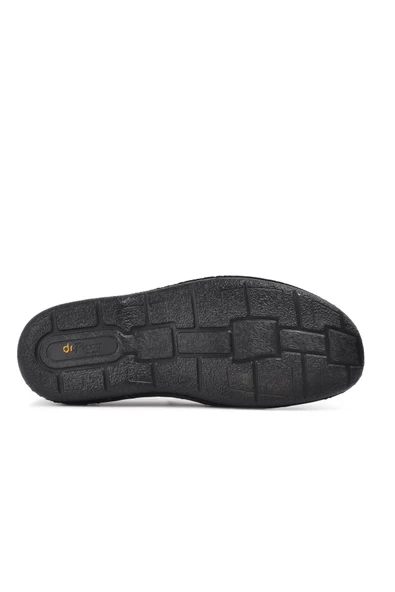 Dr.Flexer Siyah Geniş Kalıp Ortopedik Hakiki Deri Erkek Casual Ayakkabı 816612 M - 4
