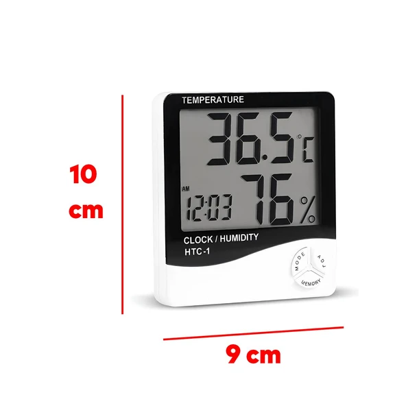 Termometre Isı Nem Ölçer Bebek Odası Oda Sıcaklık Ölçme Derece fahrenhayt Ekranlı Dijital Pilli - 2