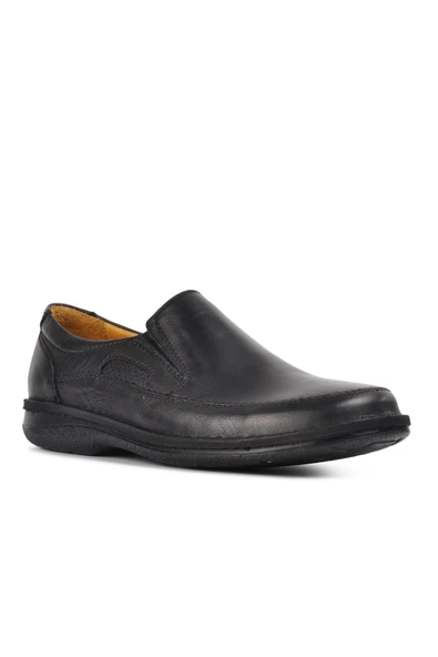 Dr.Flexer Siyah Geniş Kalıp Ortopedik Hakiki Deri Erkek Casual Ayakkabı 816612 M - 3
