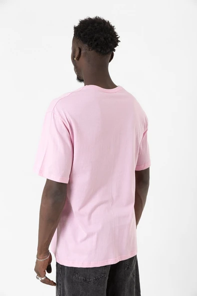 Lisa Alter Ego Pembe Erkek Oversize Tshirt - Resim 5