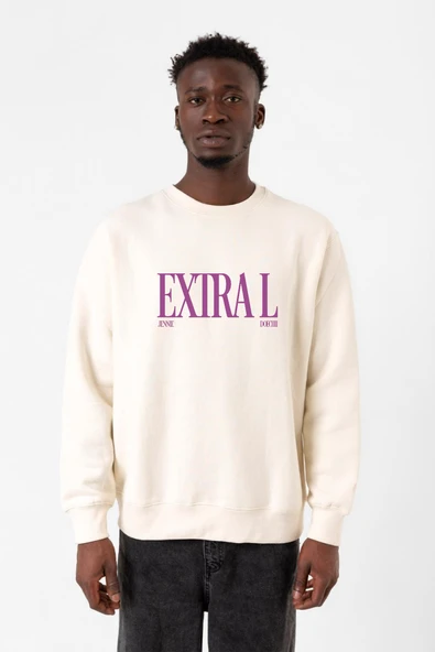 Jennie ExtraL Ekru Erkek 2ip Sweatshirt