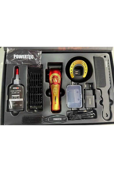 Powertec TR-4800 Tam Profesyonel 9.000rpm 8 Kademeli Saç-Sakal Kesim Makinesi +Yedek Seramik Bıçak Seti - 2