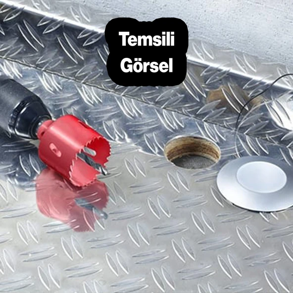 Gfb Bi Metal Panç Ø 44 mm Delik Açma Alçıpan Ahşap Pvc Delme Testeresi Adaptörsüz 1 Adet - Resim 4