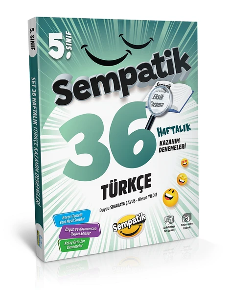 5.Sınıf Sempatik Türkçe Soru Bankası +36 Haftalık Kazanım Denemeleri (Hediyeli) - 4