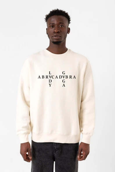 Lady Gaga Abracadabra Ekru Erkek 2ip Sweatshirt
