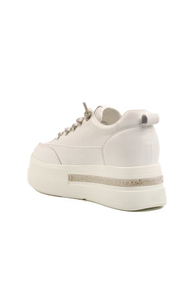 Guja Beyaz Yüksek Taban Kadın Sneaker 25Y492 Z - 4
