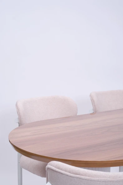 Bohem Polo Lak Panel Yemek Masa Sandalye Takımı 90x170 - 9