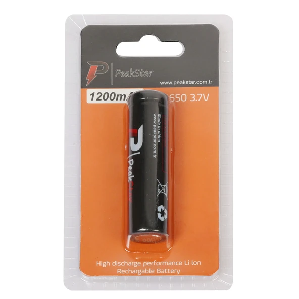 Orjinal 3.7 V 1200 Mah Şarj Edilebilir 18650 Turbo Model Li-ion Şarjlı Pil - 1