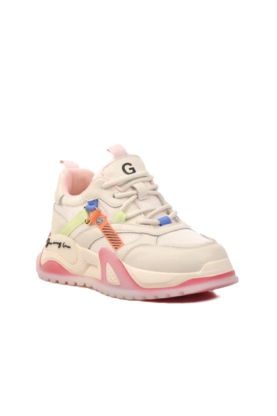 Guja Pembe Suni Deri Kadın Sneaker 24Y425 G - 3