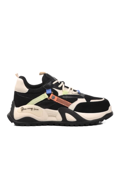Guja Siyah Suni Deri Kadın Sneaker 24Y425 G