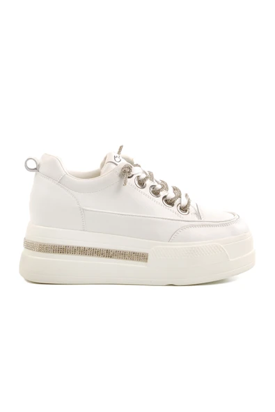 Guja Beyaz Yüksek Taban Kadın Sneaker 25Y492 Z